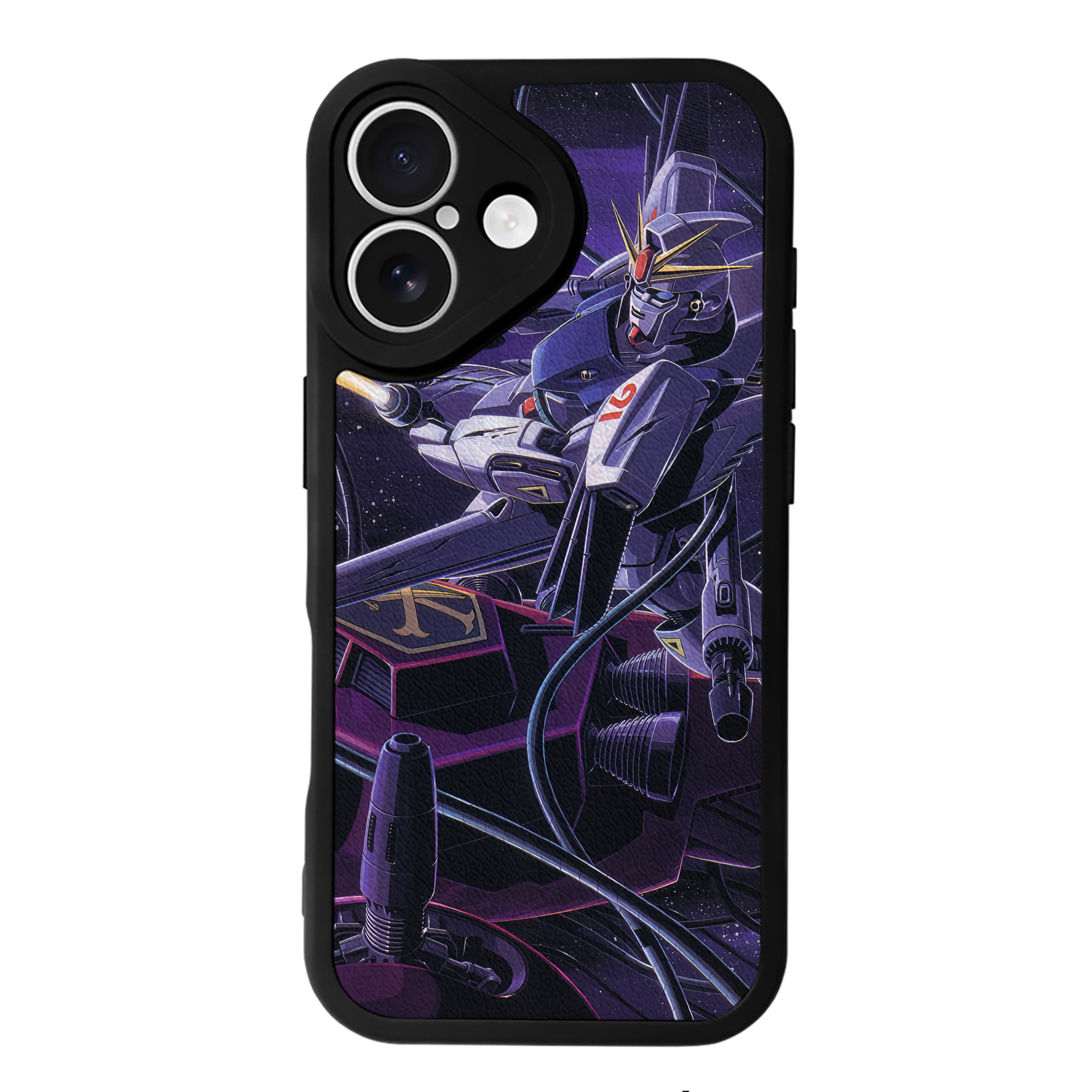 （画像用） 機動戦士ガンダム Mobile Suit Gundam 【iPhone 16シリーズ対応】シリコンスマホケース（レザー調） 材質：シリコン